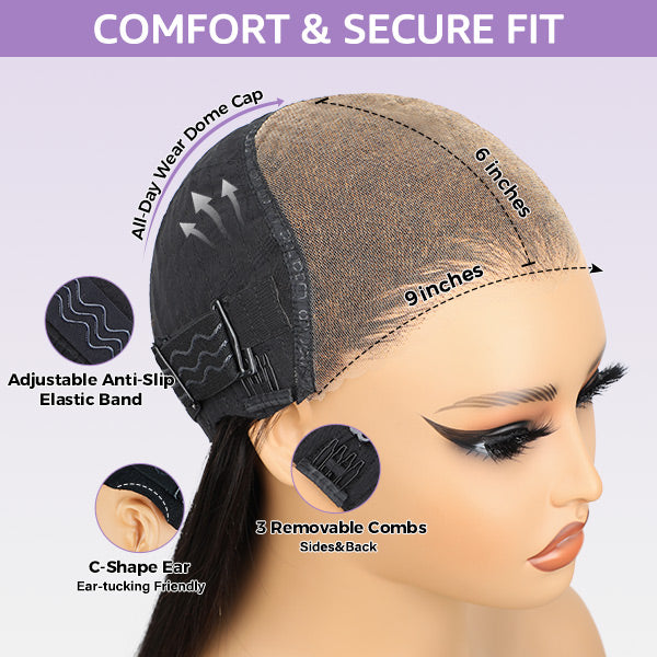 Subscribers-Only M-Cap Pre-Cut 9x6 HD Lace Kinky Curly Wear Go Wig Bleached Tiny Knots 100% Glueless Wig