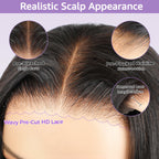 Subscribers-Only Kinky Straight Pre-cut 7x5 HD Lace Wear Go Wig Bleached Knots Wear Go Glueless Wig