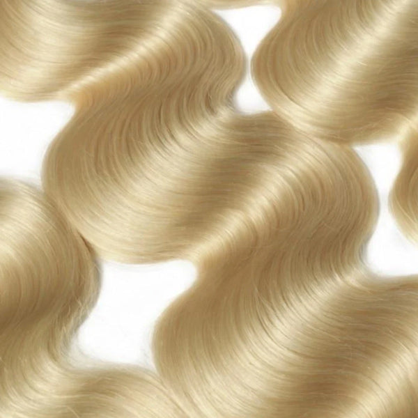 Body Wave 613 Blonde Color Bundles with 4x4 Lace Closure Human Virgin Hair