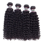 4 Bundles Kinky Curly Human Virgin Hair Natural Black