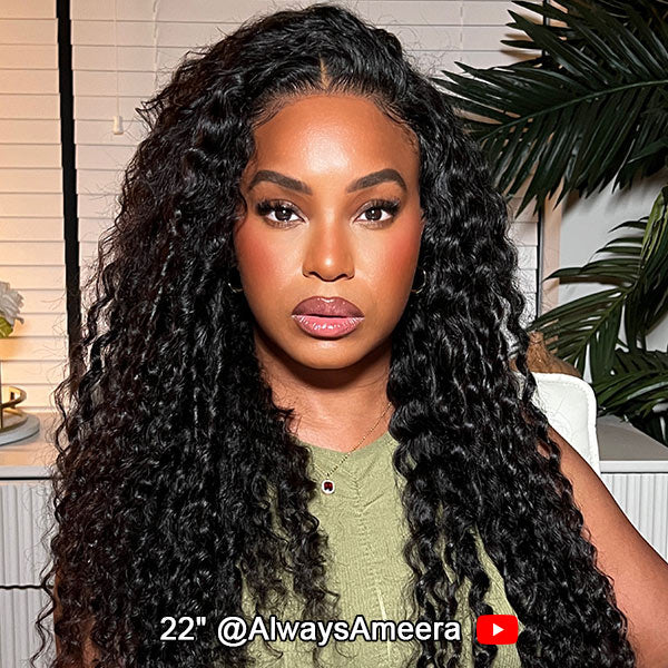 Subscribers-Only Deep Wave Wear Go Wig Bleched Knots Pre Cut 7x5 HD Lace