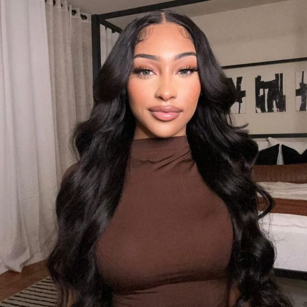 HairHive Body Wave Hair Wear & Go Glueless Wigs 7x5 Pre Cut HD Lace Closure Wigs With Pre Plucked Nautral Hairline