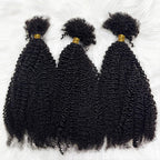 Unprocessed Afro Curly Bulk Human Hair Knotless Human Braiding Hair No Weft 1/3/5 Packs
