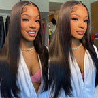Sunber 180% Density Soft and Silk Straight Full Lace Wig For Women