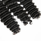 Unprocessed Deep Wave Bulk Human Hair Natural Color No Weft Boho Hair For Braiding 1/3/5 Packs