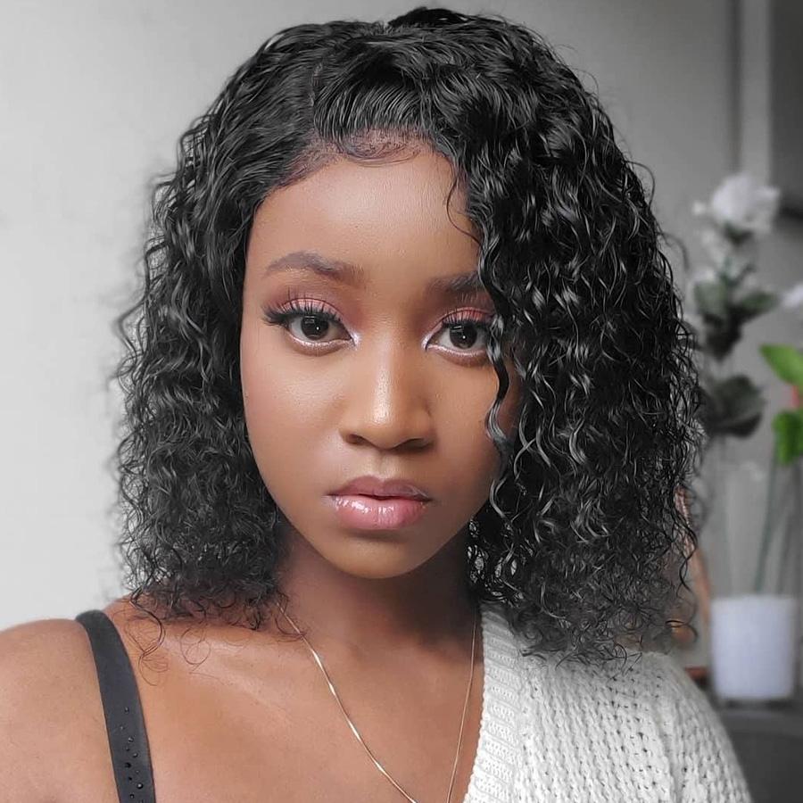 Bob Wigs Deep Wave Virgin Human Hair Lace Front Wigs Preplucked 4x4 13x4 13x6 HD Lace Frontal Wigs