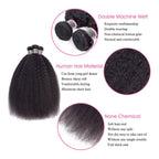 9A Kinky Straight Human Hair 4 Bundles Natural Black