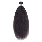 9A Kinky Straight Human Hair 4 Bundles Natural Black