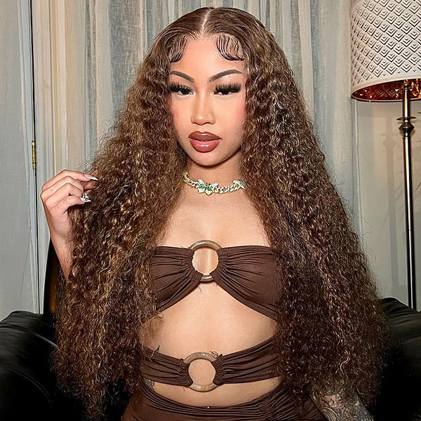 Flash Sale | Kinky Curly 4/27 Highlight Ombre Pre-Cut 7x5 Lace Wear Go Wig