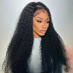 Afro Curly Glueless Wig Bleached Knots Elastic Drawstring 13x4 13x6 HD Lace Frontal Wig With Natural Hairline