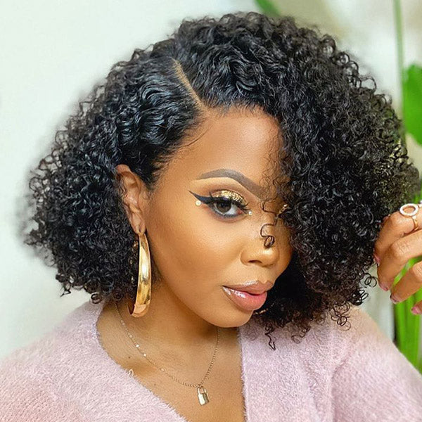 CLEARANCE | Kinky Curly 13x4 13x6 Lace Frontal Wig Pre-plucked Short Bob Wig