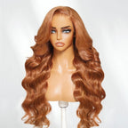 Sunber 13x4 Pre Everything Copper Brown Side-Parted Face-Framing Curls Lace Frontal Wig With Invisi Drawstring Flash Sale