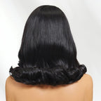 Sunber 13x4 Pre Everything Glossy Shoulder-Length Bob Lace Frontal Wig With Soft Vintage-Inspired Waves Flash Sale