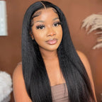 BOGO Kinky Straight Glueless Wear Go Wig Pre-cut 7x5 HD Lace Closure Wig