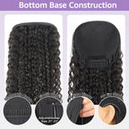 HairHive Block Wig Kinky Curly Bleached Knots Wig With Optional Replaceable Zip Lace Tops