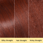 Sunber 7x5 Bye Bye Knots Reddish Brown Yaki Straight Short Bob Wig