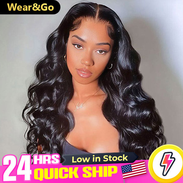 24h Shipping | Ocean Wave Hair Wear Go Glueless Wigs 7x5 Pre Cut HD Lace Closure Wigs With Pre Plucked Nautral Hairline