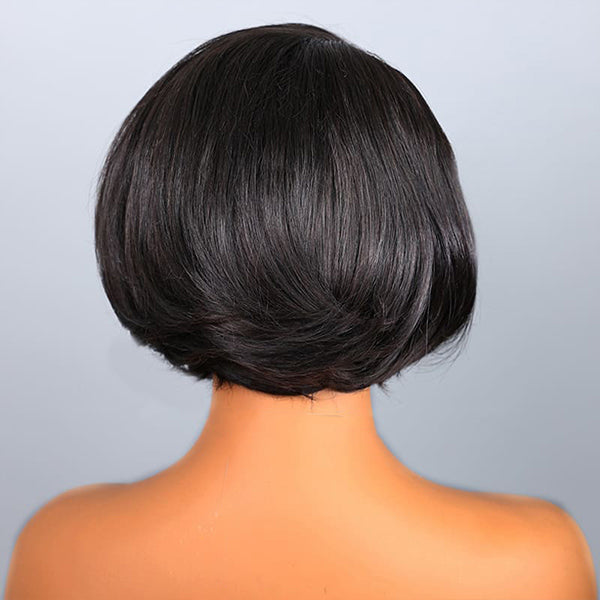HairHive Straight Blow Out Hair Cut Bob Wig Pre-Cut HD Lace Wear Go Glueless Wig