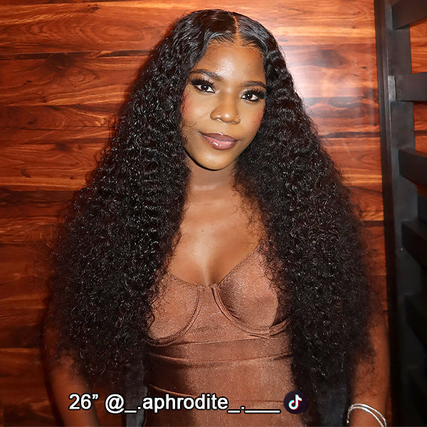 HairHive Water Wave Wear Go Wig Pre-cut 7x5 HD Lace Bleached Knots Wig With Pre-plucked Hairline