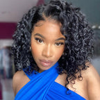 Pre-Plucked Water Wave Short Bob Wigs 13x4 13x6 4x4 HD Lace Frontal Wig 100% Human Hair Wig