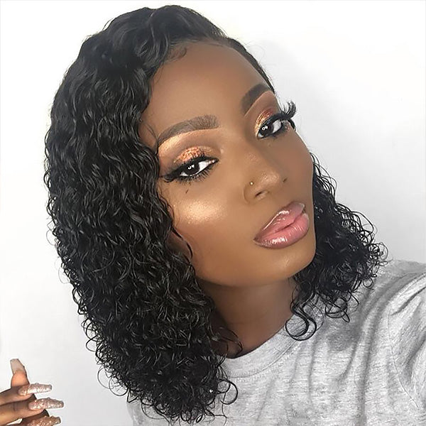 Pre-Plucked Water Wave Short Bob Wigs 13x4 13x6 4x4 HD Lace Frontal Wig 100% Human Hair Wig