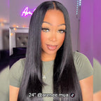 HairHive Silky Straight Easy Wear Go Glueless Wigs Pre Cut 7x5 HD Lace Closure Wigs Beginner Friendly