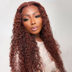 Subscribers-Only Kinky Curly Reddish Brown Wear Go Wig Pre-cut 7x5 Lace 100% Human Hair