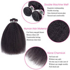 Kinky Straight Unprocessed Virgin Human Hair Bundles 1/3/4 Pcs
