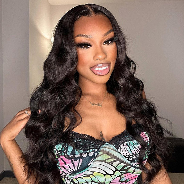 HairHive Body Wave Wear Go Glueless Wigs Pre Cut 7x5 HD Lace Human Hair Wigs With Baby Hair