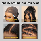 Sunber 13x4 Pre-Everything Wig With Loose Wave Face-Framing Layers And Side-Swept Bangs With Drawstring  Glueless Human Hair Wig