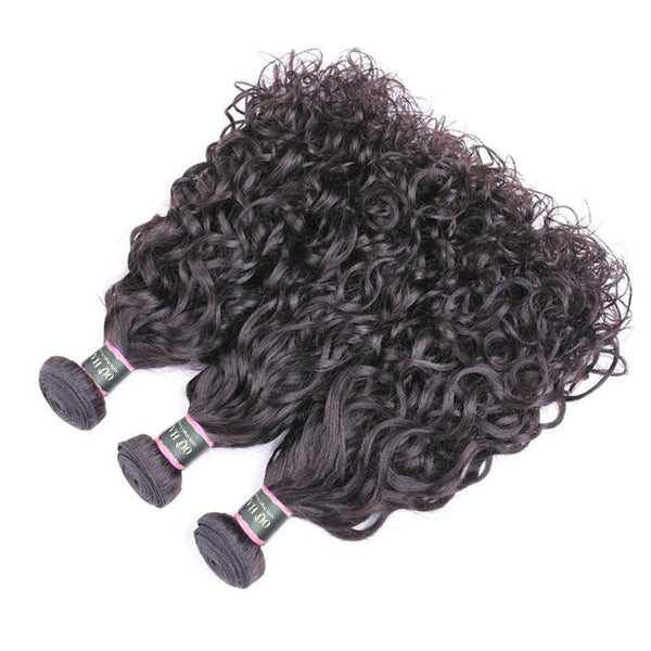 9A Natural Wave Human Hair 4 Bundles Natural Black
