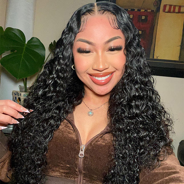 HairHive Pre Bleached Plucked Wear Go Glueless Wigs With Natural Hairline Pre Cut Lace 4x4 Lace Closure Wig