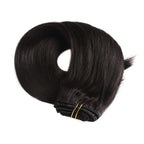 HairHive Straight Hair Clip In Extension Human Hair Natural Black Color