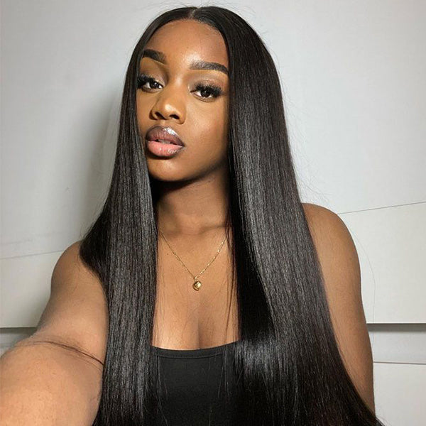 BOGO Straight Pre-cut  7x5 9x6 HD Lace Wear Go Wig Pre-plucked Natural Hairline