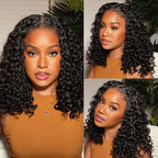 HairHive Wear Go Wigs Water Wave Hair Pre Cut 7x5 HD Lace Closure Short Bob Glueless Wig