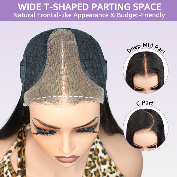 HairHive Highlight Balayage Color Body Wave Glueless Wig Pre-cut 9x6 T Part Lace Wear Go Wig With Smart Clips