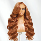 Sunber 13x4 Pre Everything Copper Brown Side-Parted Face-Framing Curls Lace Frontal Wig With Invisi Drawstring Flash Sale