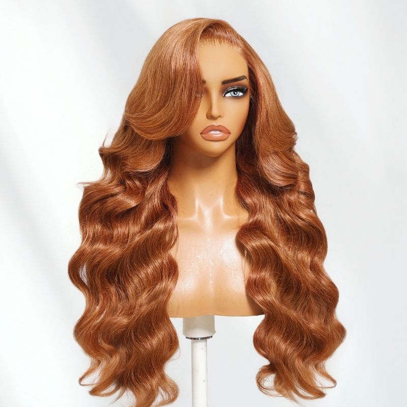 Sunber 13x4 Pre Everything Copper Brown Side-Parted Face-Framing Curls Lace Frontal Wig With Invisi Drawstring Flash Sale