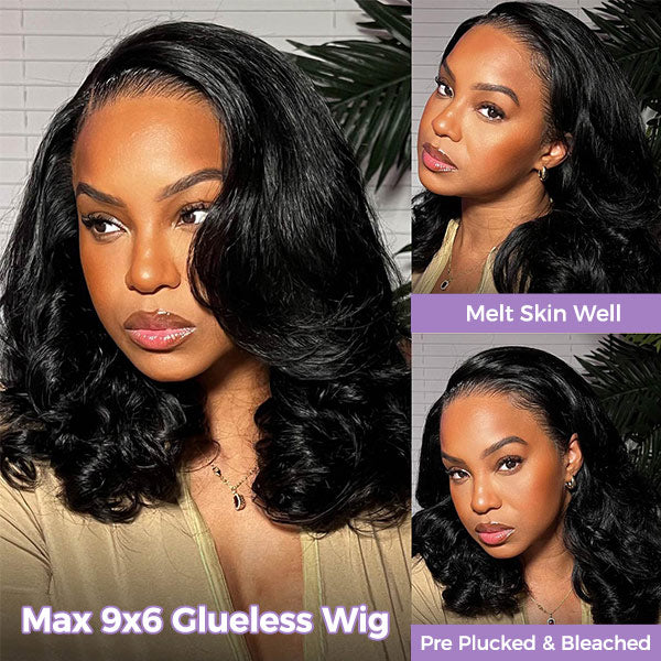 HairHive Side Part Pre Style MCap 9x6 HD Lace Body Wave Curls Wig Pre-Everything Lace Frontal Wig Put On and Go Glueless Wig