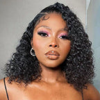 Kinky Curly 13x4 13x6 Lace Frontal Bob Wig Pre-plucked Hairline