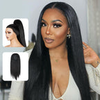 3 In 1 Half Wig | Natural Look Invisible Straight Wear Go Half Wig For Versatile Styling