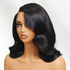 Sunber 13x4 Pre Everything Glossy Shoulder-Length Bob Lace Frontal Wig With Soft Vintage-Inspired Waves Flash Sale