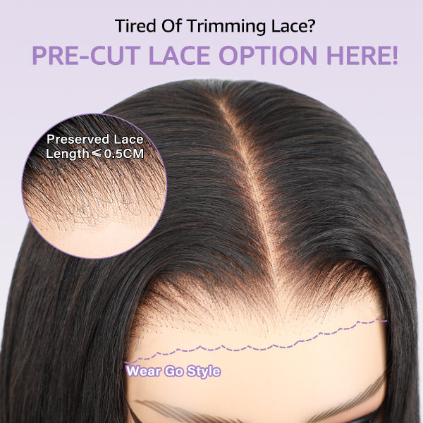 Deep Wave Pre Bleached Hair Knots Wear Go Wig Human Hair 13x4 13x6 HD Lace Frontal Wig With Elastic Drawstring