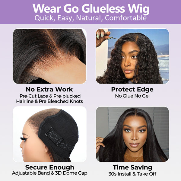 Wholesale Package | Wear Go Glueless Wigs Pre Cut 7x5 Pre Cut HD Lace 100% Glueless Wig