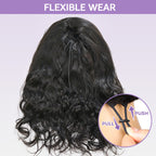 3 In 1 Half Wig | Glueless Install Invisible Body Wave Wear Go Half Wig With Breathable Cap