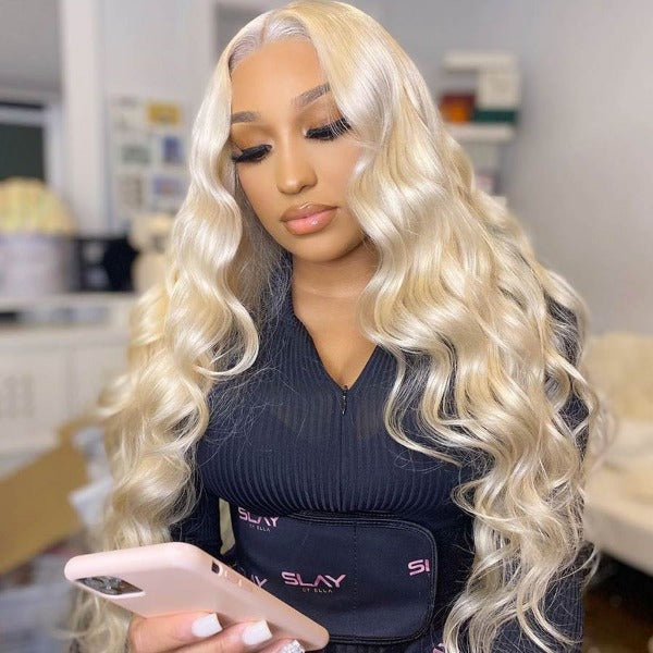 613 Blonde Body Wave Human Hair Lace Front Wigs 13x4 Invisible Lace Wigs