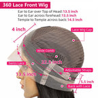360 Lace Frontal Wigs Brazilian Deep Curly Human Hair Wigs Preplucked with Baby Hair