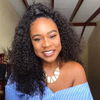 4 Bundles Kinky Curly Human Virgin Hair Natural Black