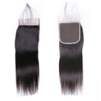 100% Virgin Human Hair 4x4 5x5 Swiss Lace Closure 6 Hair Texture Natural Black
