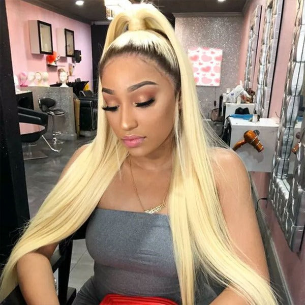 Blonde Ombre 1B/613 Hair Color 13x4 Lace Front Wig Colored Human Hair Wigs